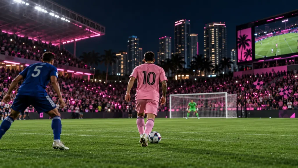 Conceptual football stadium illustration representing Inter Miami's 2026 season